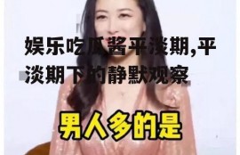 娱乐吃瓜酱平淡期,平淡期下的静默观察