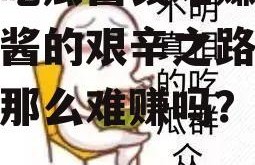 娱乐吃瓜酱钱难赚吗,吃瓜酱的艰辛之路，钱真的那么难赚吗？