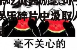 娱乐吃瓜酱励志句子,从娱乐碎片中汲取人生力量