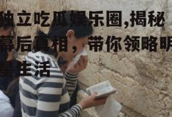 独立吃瓜娱乐圈,揭秘幕后真相，带你领略明星生活