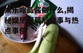 娱乐吃瓜酱做什么,揭秘娱乐圈幕后故事与热点事件