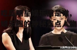 吃瓜明星娱乐圈是谁,娱乐圈的神秘焦点人物