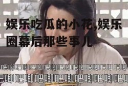 娱乐吃瓜的小花,娱乐圈幕后那些事儿