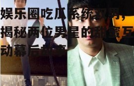 娱乐圈吃瓜系统双男,揭秘两位男星的甜蜜互动幕后故事