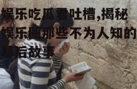 娱乐吃瓜君吐槽,揭秘娱乐圈那些不为人知的幕后故事