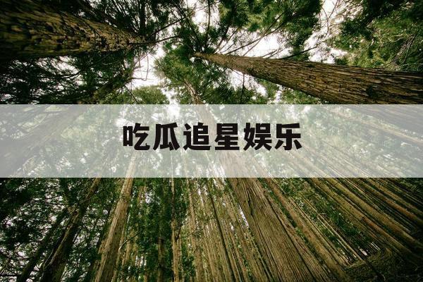 吃瓜追星娱乐