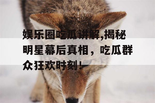 娱乐圈吃瓜讲解,揭秘明星幕后真相，吃瓜群众狂欢时刻！