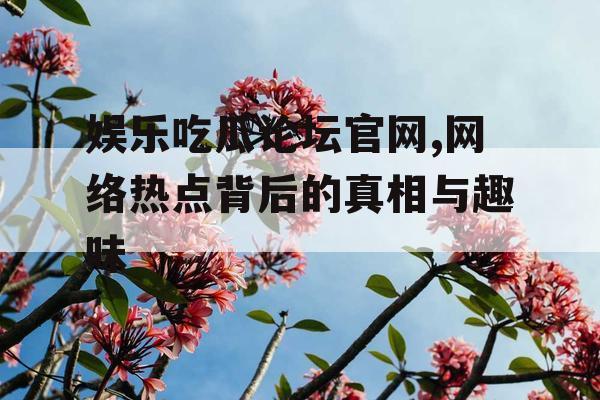娱乐吃瓜论坛官网,网络热点背后的真相与趣味