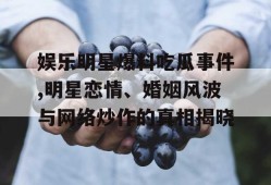娱乐明星爆料吃瓜事件,明星恋情、婚姻风波与网络炒作的真相揭晓