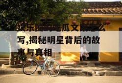 娱乐圈的吃瓜文案怎么写,揭秘明星背后的故事与真相