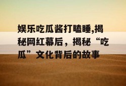 娱乐吃瓜酱打瞌睡,揭秘网红幕后，揭秘“吃瓜”文化背后的故事
