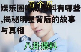 娱乐圈吃瓜爆料有哪些,揭秘明星背后的故事与真相