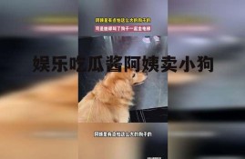 娱乐吃瓜酱阿姨卖小狗