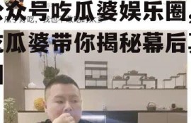 公众号吃瓜婆娱乐圈,吃瓜婆带你揭秘幕后真相