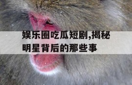 娱乐圈吃瓜短剧,揭秘明星背后的那些事