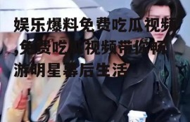 娱乐爆料免费吃瓜视频,免费吃瓜视频带你畅游明星幕后生活