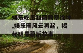 娱乐吃瓜赵丽颖蔡徐坤,娱乐圈风云再起，揭秘明星幕后故事