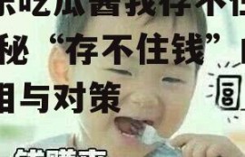 娱乐吃瓜酱我存不住钱,揭秘“存不住钱”的真相与对策