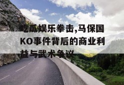 吃瓜娱乐拳击,马保国KO事件背后的商业利益与武术争议