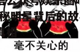 微信公众号娱乐圈吃瓜,揭秘明星背后的故事与真相