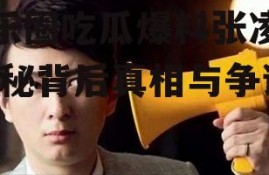 娱乐圈吃瓜爆料张凌赫,揭秘背后真相与争议