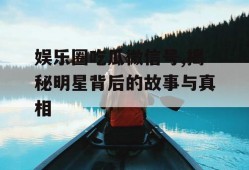 娱乐圈吃瓜微信号,揭秘明星背后的故事与真相