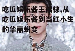 吃瓜娱乐酱王鹤棣,从吃瓜娱乐酱到当红小生的华丽蜕变