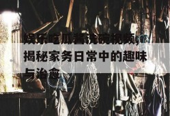 娱乐吃瓜酱洗碗视频,揭秘家务日常中的趣味与治愈