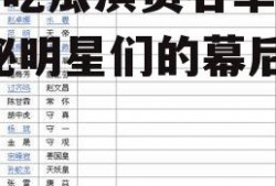 娱乐吃瓜演员名单表格,揭秘明星们的幕后故事