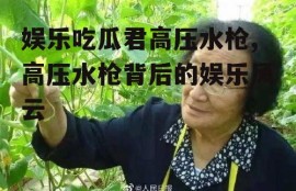 娱乐吃瓜君高压水枪,高压水枪背后的娱乐风云