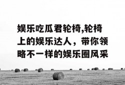娱乐吃瓜君轮椅,轮椅上的娱乐达人，带你领略不一样的娱乐圈风采