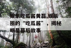 娱乐吃瓜酱黄磊,娱乐圈的“吃瓜酱”，揭秘明星幕后故事