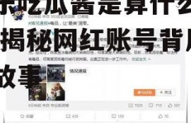 娱乐吃瓜酱是算什么账号,揭秘网红账号背后的故事