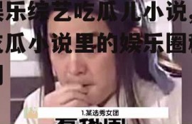 娱乐综艺吃瓜儿小说,吃瓜小说里的娱乐圈秘闻