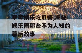 草莓娱乐吃瓜酱,揭秘娱乐圈那些不为人知的幕后故事