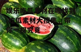 娱乐吃瓜素材在哪找到,吃瓜素材大搜集，带你一探究竟