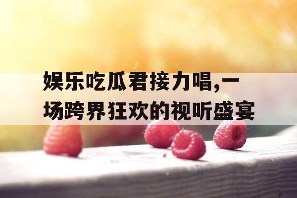 娱乐吃瓜君接力唱,一场跨界狂欢的视听盛宴
