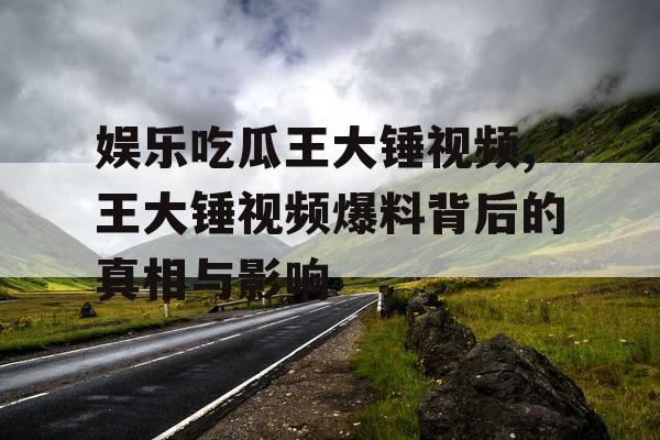 娱乐吃瓜王大锤视频,王大锤视频爆料背后的真相与影响