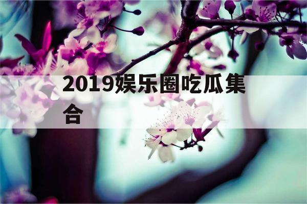 2019娱乐圈吃瓜集合